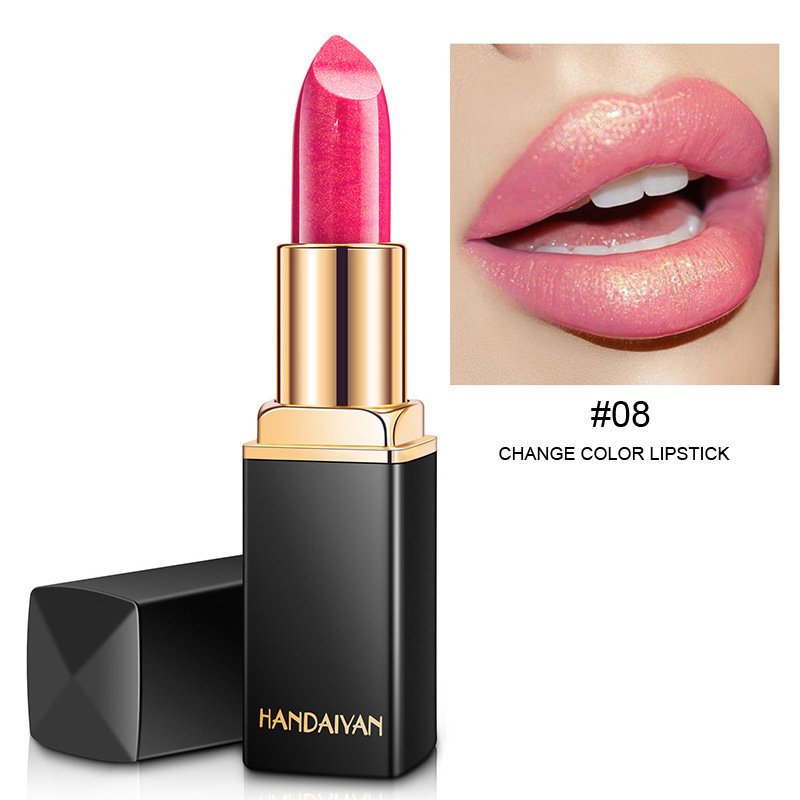 Shiny Metallic Lipstick Pearlescent Color Temperature Change Lipstick Gilt Lipstick image 1