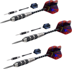 Darts Metal Tip Set Professional Metal Darts for Dartboard Steel Tip Darts with Nonslip Iron Barrel Aluminum Dart Shafts,Extra Flights,Dart Sharpener,Gift Box image 4