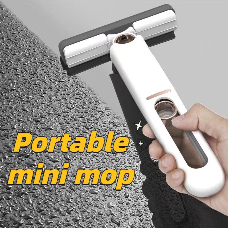 New Portable Self-NSqueeze Mini Mop, Lazy Hand Wash-Free Strong Absorbent Mop Multifunction Portable Squeeze Cleaning Mop Desk Window Glass Cleaner Kitchen Car Sponge Cleaning Mop Home Cleaning Tools image 0