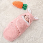 Super Soft Baby Sleeping Bag Fluffy Fleece Newborn Blanket Swaddle Blankets, Unisex Baby Wrap For Newborn Baby Boys Girls With Head-Protecting &amp; Head-Supporting Function, Wearable Swaddle Sleep Sack image 7