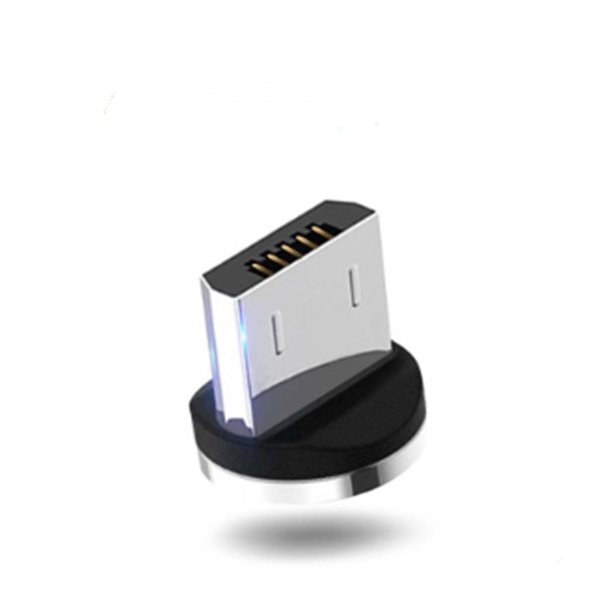 Compatible with Apple, Flowing Ligh Magnetic Streamer Data Line Cable for Iphone Android Typec - Black, Android head image