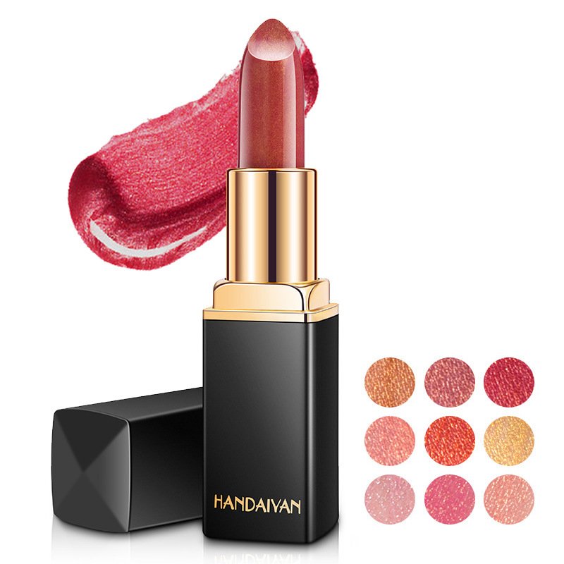 Shiny Metallic Lipstick Pearlescent Color Temperature Change Lipstick Gilt Lipstick image 4
