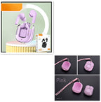 New Mini Transparent Wireless Bluetooth Headset Digital Display ENC Noise Reduction True Wireless Sports Music - Large gift box Purple set image