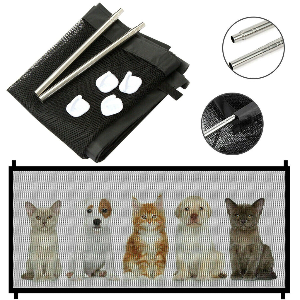 Pets Dog Cat Baby Safety Gate Mesh Fence Magic Portable Guard Net Stairs Doors image 8