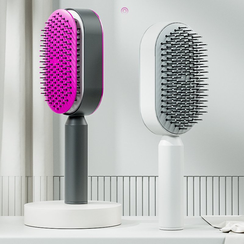 Women Fashion 3D Hair Growth Comb Hairbrush Self-Cleaning Hair Brush  Self Cleaning Hair Brush For Women Massage Scalp Promote Blood Circulation Anti Hair Loss image 1
