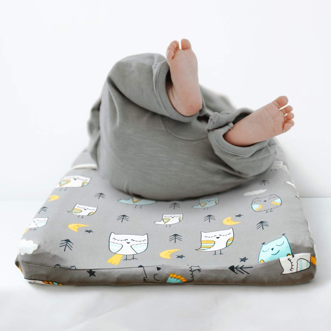 Stretchy Changing Pad Covers  Changing Table Cover for Baby Boys Girls,2 Pack Jersey Knit,Owl &amp; Bear image 3