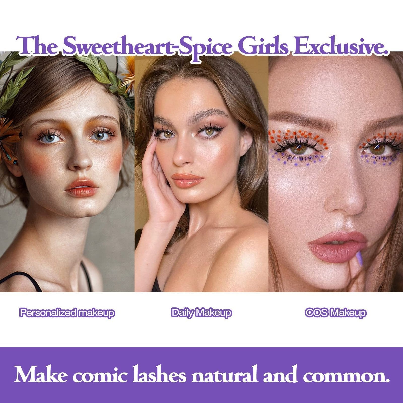 5 Pairs Manga Lashes New Arrival Anime Cosplay Natural Wispy  Korean Makeup Artificial False Eyelashes image 1