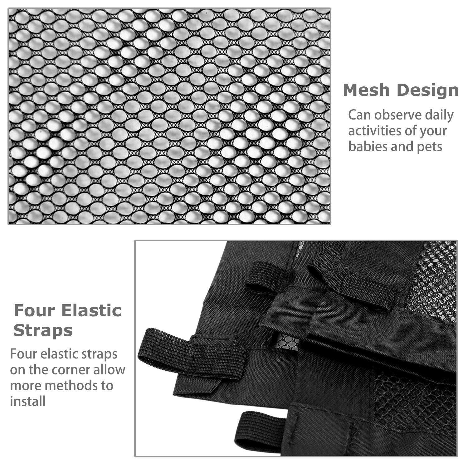 Pets Dog Cat Baby Safety Gate Mesh Fence Magic Portable Guard Net Stairs Doors image 5
