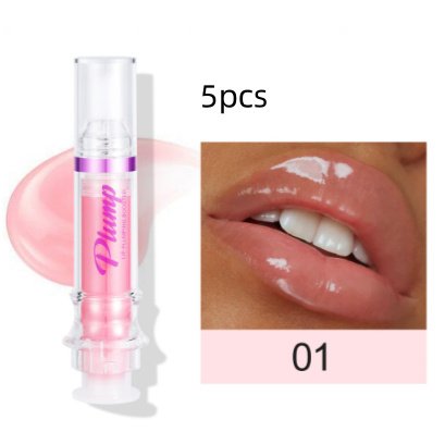 New Tube Lip Rich Lip Color Slightly Spicy Lip Honey Lip Glass Mirror Face Lip Mirror Liquid Lipstick - 1color5pcs image