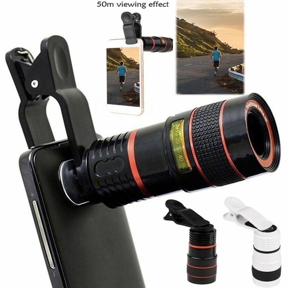 HD 8X Clip On Optical Zoom Telescope Camera Lens For Universal Mobile Cell Phone image 0