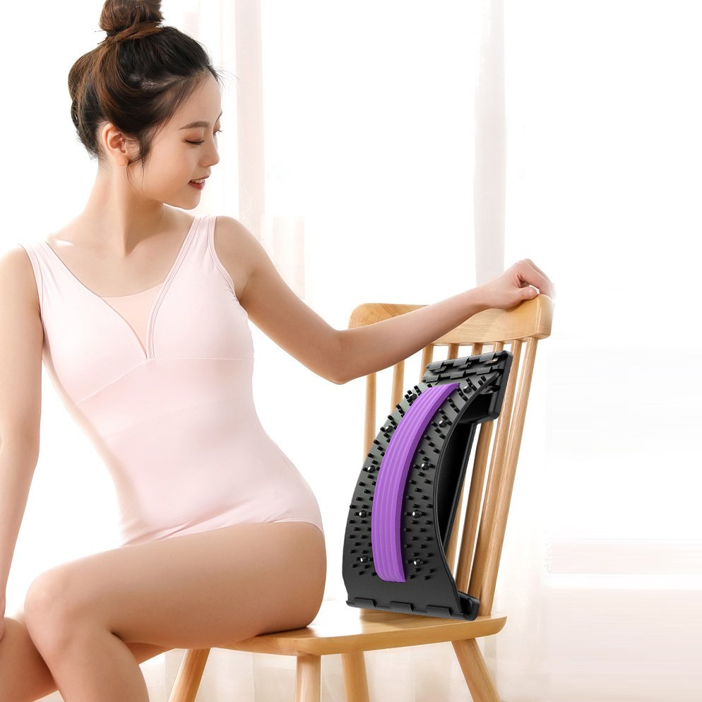 Back Stretcher Adjustable Back Cracker Massage Waist Neck Fitness Lumbar Cervical Spine Support Pain Relief image 5