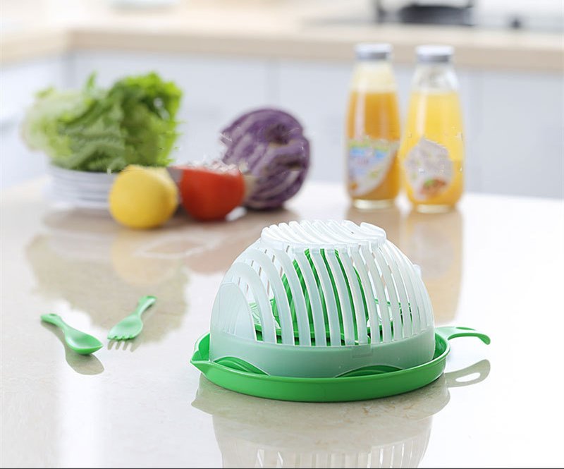 Creative Salad Cutter Fruit and Vegetable Cutter - Green image