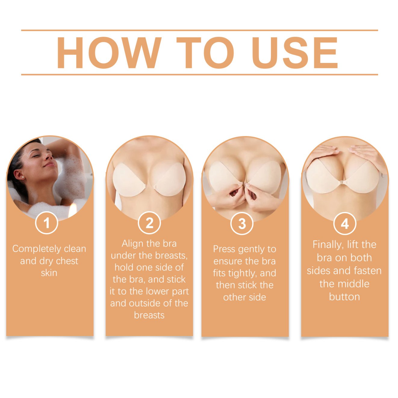 Houkea Invisible Bra Invisible Comfort Gathers Securely To Lift The Breasts And Shape The Curves Of The Breasts image 6