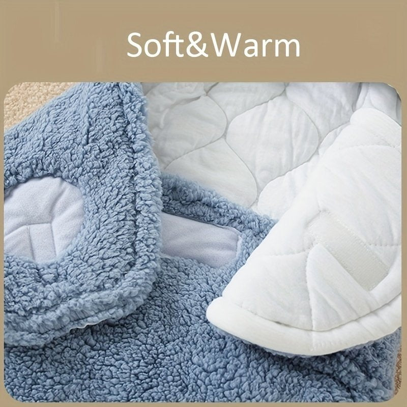Super Soft Baby Sleeping Bag Fluffy Fleece Newborn Blanket Swaddle Blankets, Unisex Baby Wrap For Newborn Baby Boys Girls With Head-Protecting &amp; Head-Supporting Function, Wearable Swaddle Sleep Sack image 4