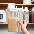Sealed Food Storage Containers With Lids - Leak-proof And Moisture-proof Kitchen Storage Boxes, Suitable For Grains, Nuts, Flour And Rice - Made Of Durable PE Material image 5