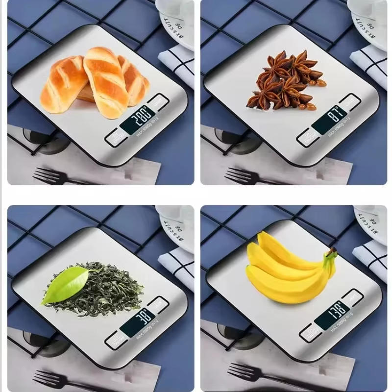 Digital Kitchen Scale LED Display 5Kg/1G Stainless Steel Panel Electronic Scales Home Jewelry Food Snacks Weighing Baking Tools image 5