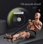 A Set Of Adjustable Resistance Tension Bands With Foot Pedals And Handles, High Resistance Level, Anti Fall, Suitable For Fitness Training, Body Stretching, And Abdominal Muscle Exercises image 2