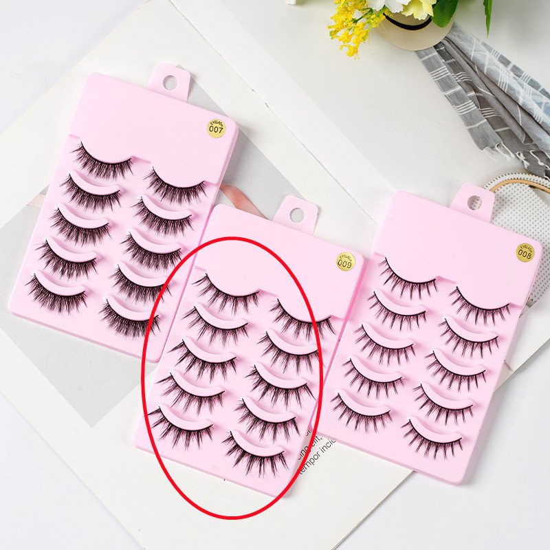 5 Pairs Manga Lashes New Arrival Anime Cosplay Natural Wispy  Korean Makeup Artificial False Eyelashes image 3