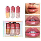 Day Night Instant Volume Lip Plumper Oil Clear Lasting Nourishing Repairing Reduce Lip Fine Line Care Lip Beauty Cosmetic - B Set, 3x5.5ml image