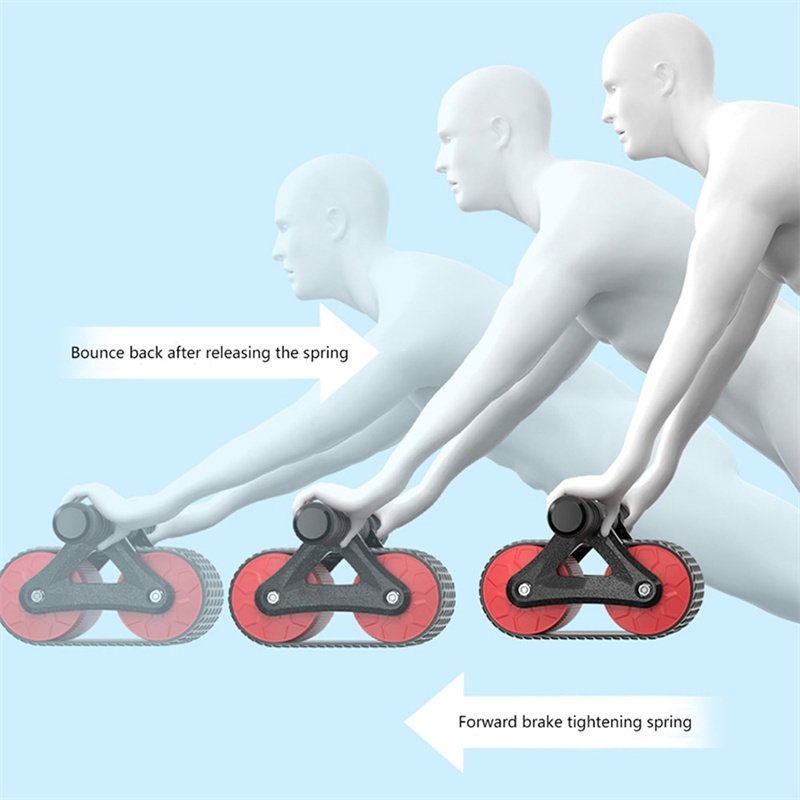 Double Wheel Abdominal Exerciser Women Men Automatic Rebound Ab Wheel Roller Waist Trainer Gym Sports Home Exercise Devices image 3