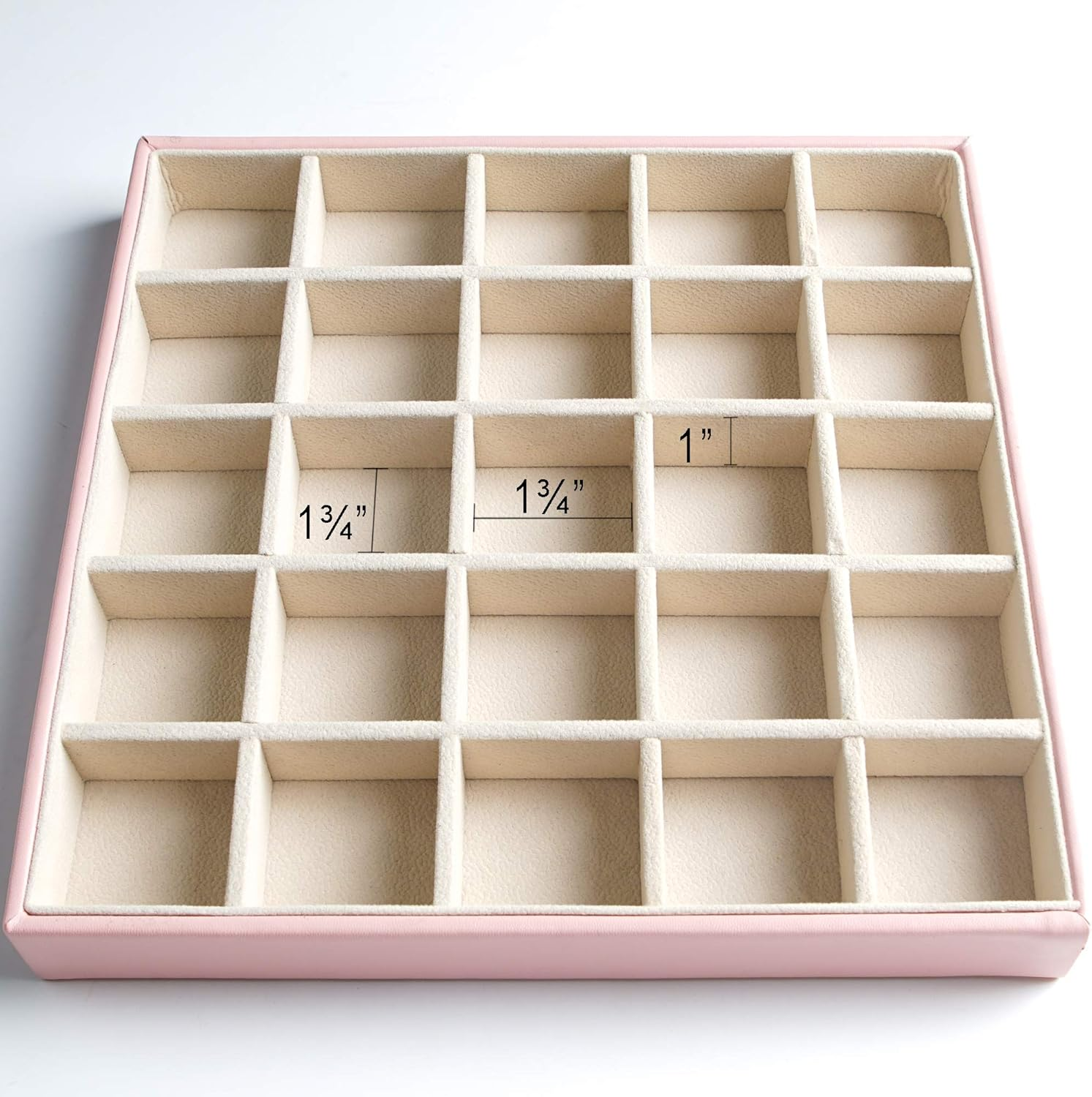 Earring Organizer Classic Jewelry Box 50 Slots Double Layer Jewelry Storage Case with 6 Necklace Hook and Bracelet Pocket(Pink) image 5
