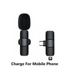 Wireless Lavalier Microphone Portable Audio Video Recording Mini Mic For I Phone Android Long Battery Life Live Broadcast Gaming - For Type C image