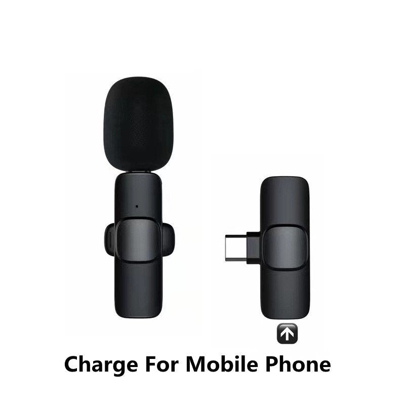 Wireless Lavalier Microphone Portable Audio Video Recording Mini Mic For I Phone Android Long Battery Life Live Broadcast Gaming - For Type C image
