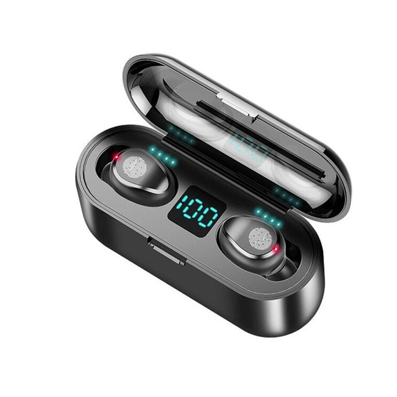 Headphones Waterproof Sports Bluetooth Wireless Headphones - Black image