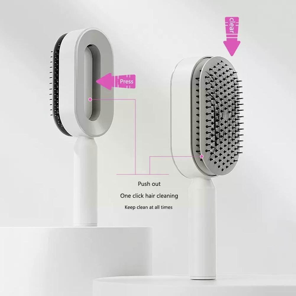 Women Fashion 3D Hair Growth Comb Hairbrush Self-Cleaning Hair Brush  Self Cleaning Hair Brush For Women Massage Scalp Promote Blood Circulation Anti Hair Loss image 5