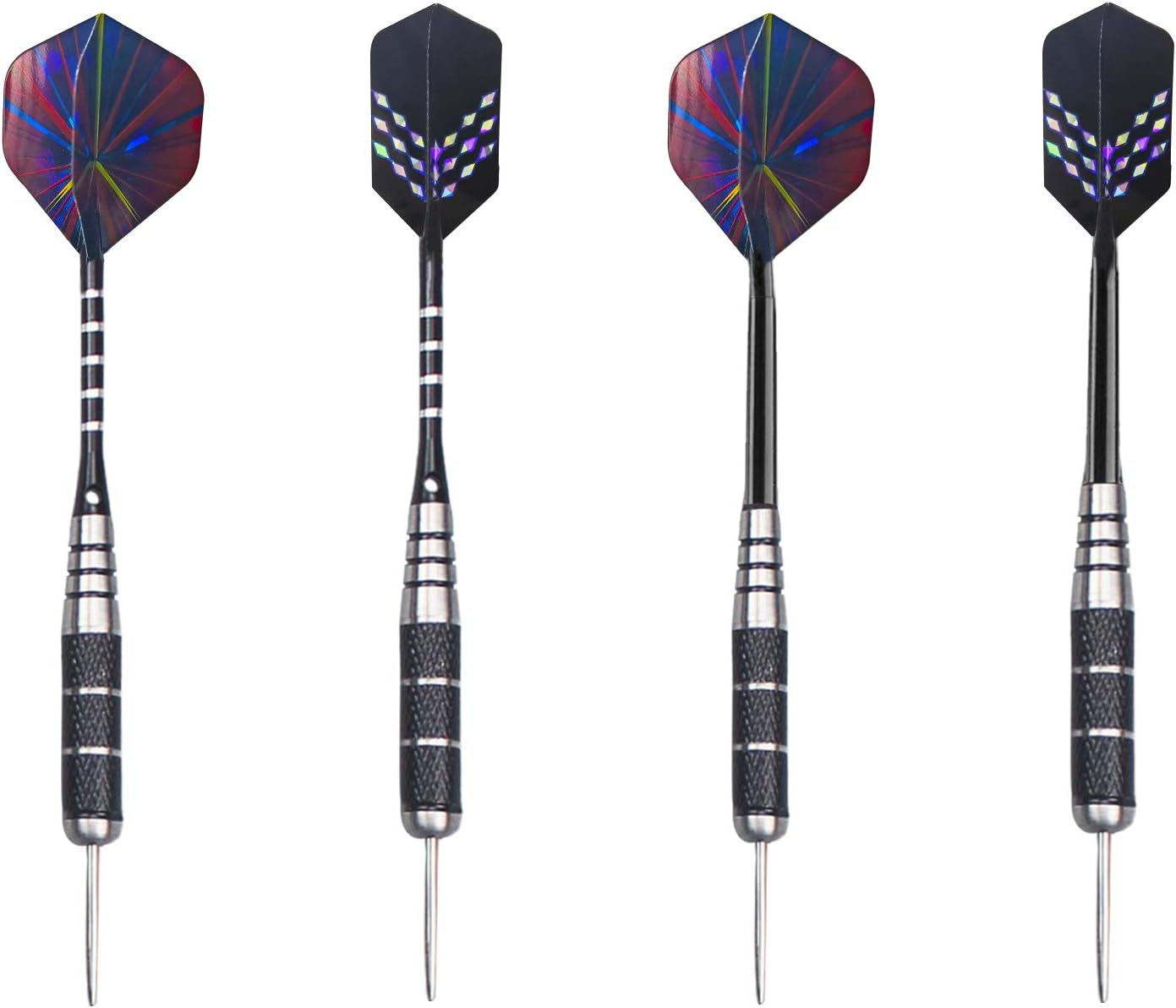 Darts Metal Tip Set Professional Metal Darts for Dartboard Steel Tip Darts with Nonslip Iron Barrel Aluminum Dart Shafts,Extra Flights,Dart Sharpener,Gift Box image 3