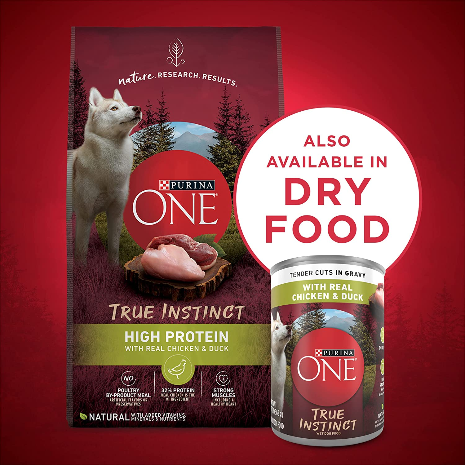 High Protein Wet Dog Food True Instinct Tender Cuts in Dog Food Gravy with Real Chicken and Duck - (Pack of 12) 13 Oz. Cans image 7