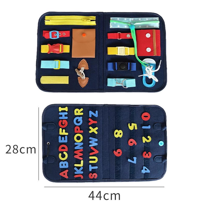New Busy Book Children's Busy Board Dressing And Buttoning Learning Baby Early Education Preschool Sensory Learning Toy - C image