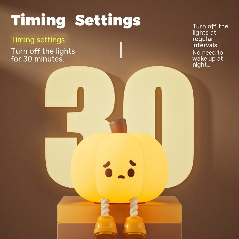 Home Decor Halloween Pumpkin Night Light Cute Soft Silicone Lamp Touch  Dimmable Rechargeable Bedside Decor Light Kids Gifts Halloween Decorations image 9