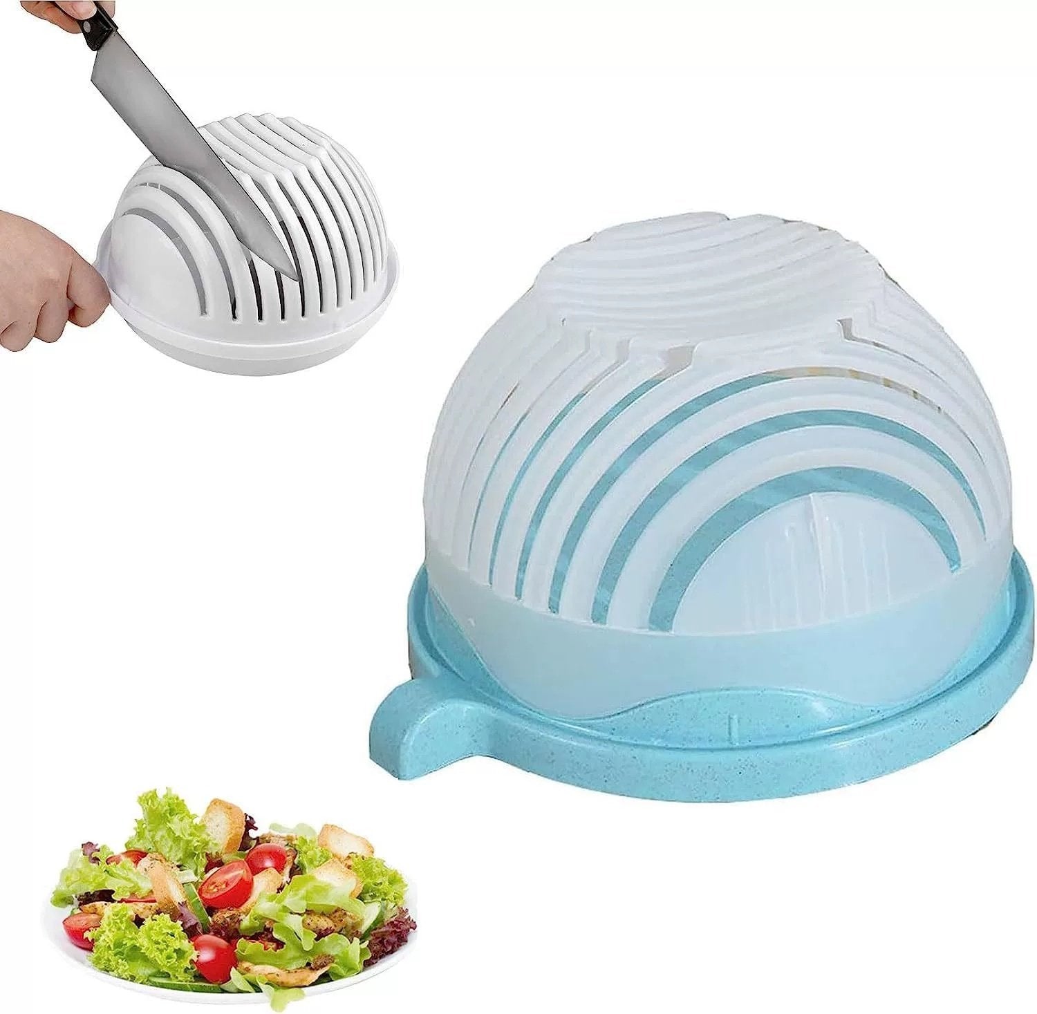 Creative Salad Cutter Fruit and Vegetable Cutter - Blue 2 image