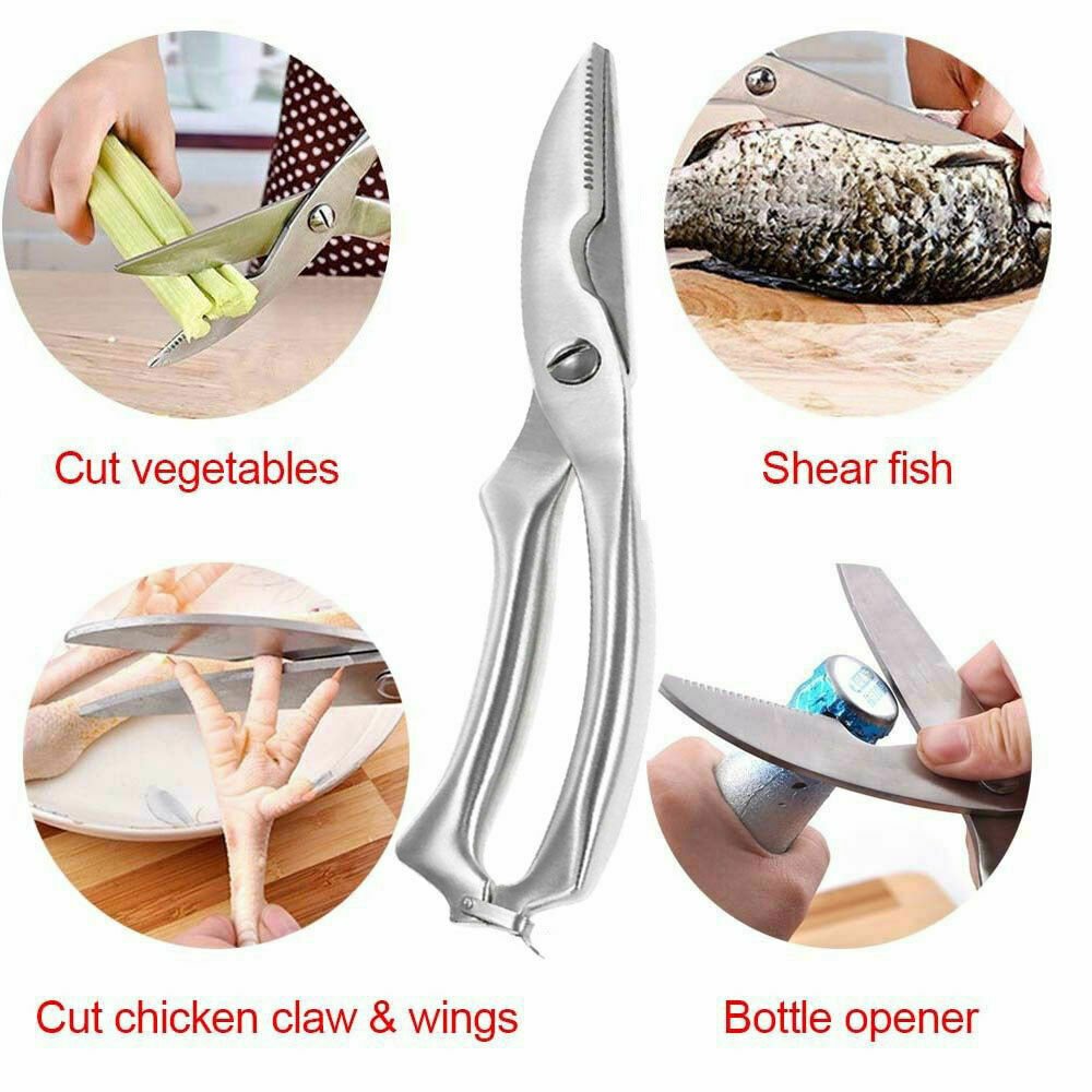 Knives Kitchen Shears Stainless Steel Poultry Fish Chicken Bone Scissors Kitchen Gadgets Chef Japanese Knife Cooking Stainless Steel Poultry Chicken Bone Scissors image 1