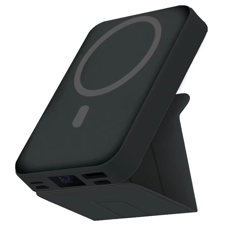 Power Bank Magnetic Portable Wireless FastCharger 10000mAh Type - C Cable LEDDisplay 22.5W PD Fast Charging LightingMag-Safe Battery Pack For IPhone15 14 13 12 Mini Pro Pro Max Devices Digital - Black image