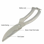 Knives Kitchen Shears Stainless Steel Poultry Fish Chicken Bone Scissors Kitchen Gadgets Chef Japanese Knife Cooking Stainless Steel Poultry Chicken Bone Scissors image 6