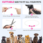 Light up Dog Collar - Waterproof LED Pet Collar Rechargeable, TPU Cuttable Glow in the Dark Dog Lights for Night Walking (Pink) image 5