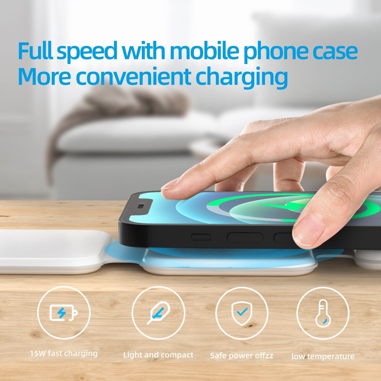 3 In 1 Magnetic Foldable Wireless Charger Charging Station Multi-device Folding Cell Phone Wireless Charger Gadgets image 1