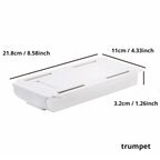 1Pc White Selfadhesive Storage Drawer Box Makeup Pencil Tray Desk Hidden under Desk Stand Self-Adhesive Under-Drawer Storage Box image 0