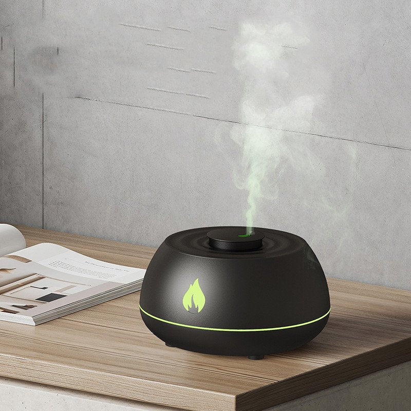 Flame Humidifier Aromatherapy Diffuser 7 Colors Light Home Air Humidifier 130ML USB Room Fragrance Essential Oil Diffuser image 1
