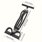 A Set Of Adjustable Resistance Tension Bands With Foot Pedals And Handles, High Resistance Level, Anti Fall, Suitable For Fitness Training, Body Stretching, And Abdominal Muscle Exercises image 8