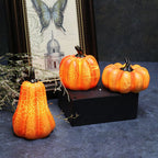 New Halloween Pumpkin Lantern Simulation Pumpkin LED Candle Lamp Resin Luminous Pumpkin image 3