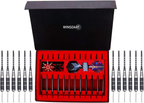 Darts Metal Tip Set Professional Metal Darts for Dartboard Steel Tip Darts with Nonslip Iron Barrel Aluminum Dart Shafts,Extra Flights,Dart Sharpener,Gift Box image 6