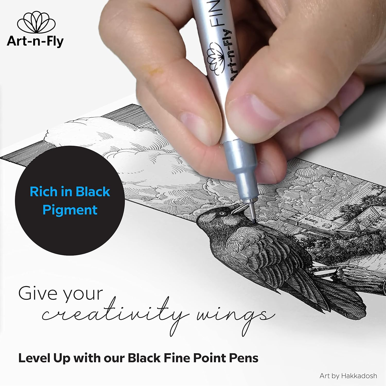 Micro Pen Set - 6 Assorted Sizes - Black Ink Fineliner Pens | Waterproof, No Bleed &amp; Quick-Dry Fine Point Pen with Japanese Archival Pigment Ink for Drawing, Sketching, Manga, Illustration image 3