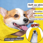 Dog Towels For Drying Dogs Drying Towel Dog Bath Towel, Quick-drying Pet Dog And Cat Towels Soft Fiber Towels Robe Super Absorbent Quick Drying Soft Microfiber Pet Towel For Dogs, Cats Yellow image 3