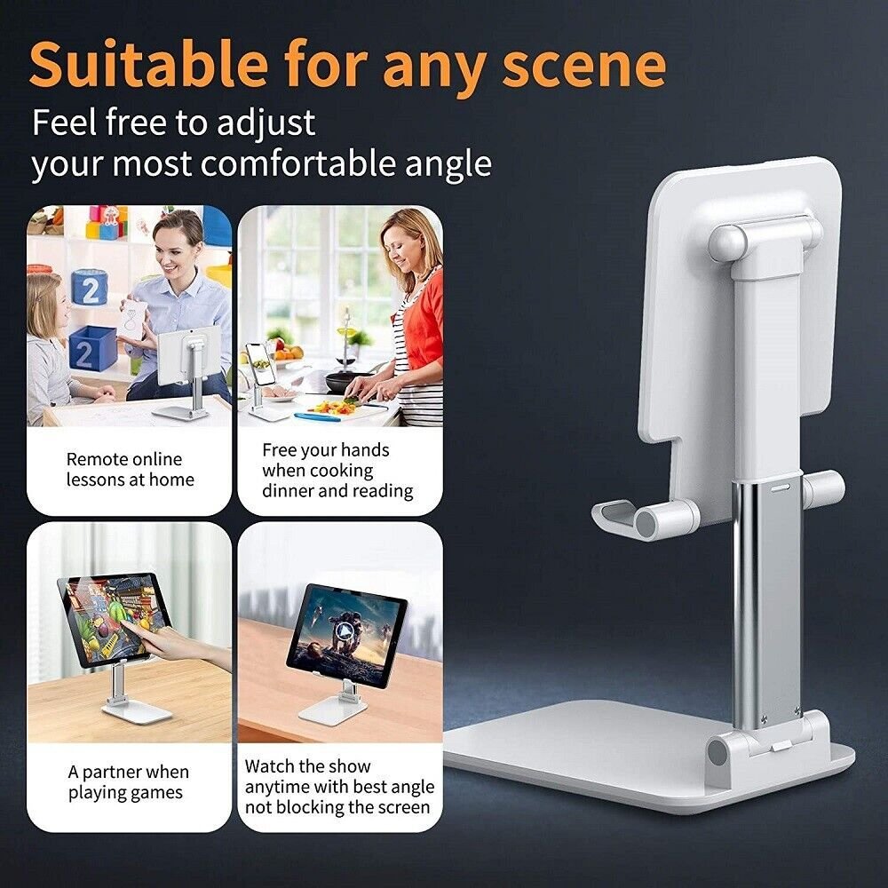 Cell Phone Stand Desktop Holder Tablet Stand Mount Mobile Phone Desktop Tablet Holder Table Cell Foldable Extend Support Desk Mobile Phone Holder Stand image 1