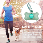 Dog Poop Pickup Bags Holder Dispenser with Standard-Sized Leak-Proof Scented Doggy Waste Bags and Carabiner with Safety Lock&amp;Fastener Never Loose on Leash Lead Again (1 Holder 195 Bags, Blue) image 6