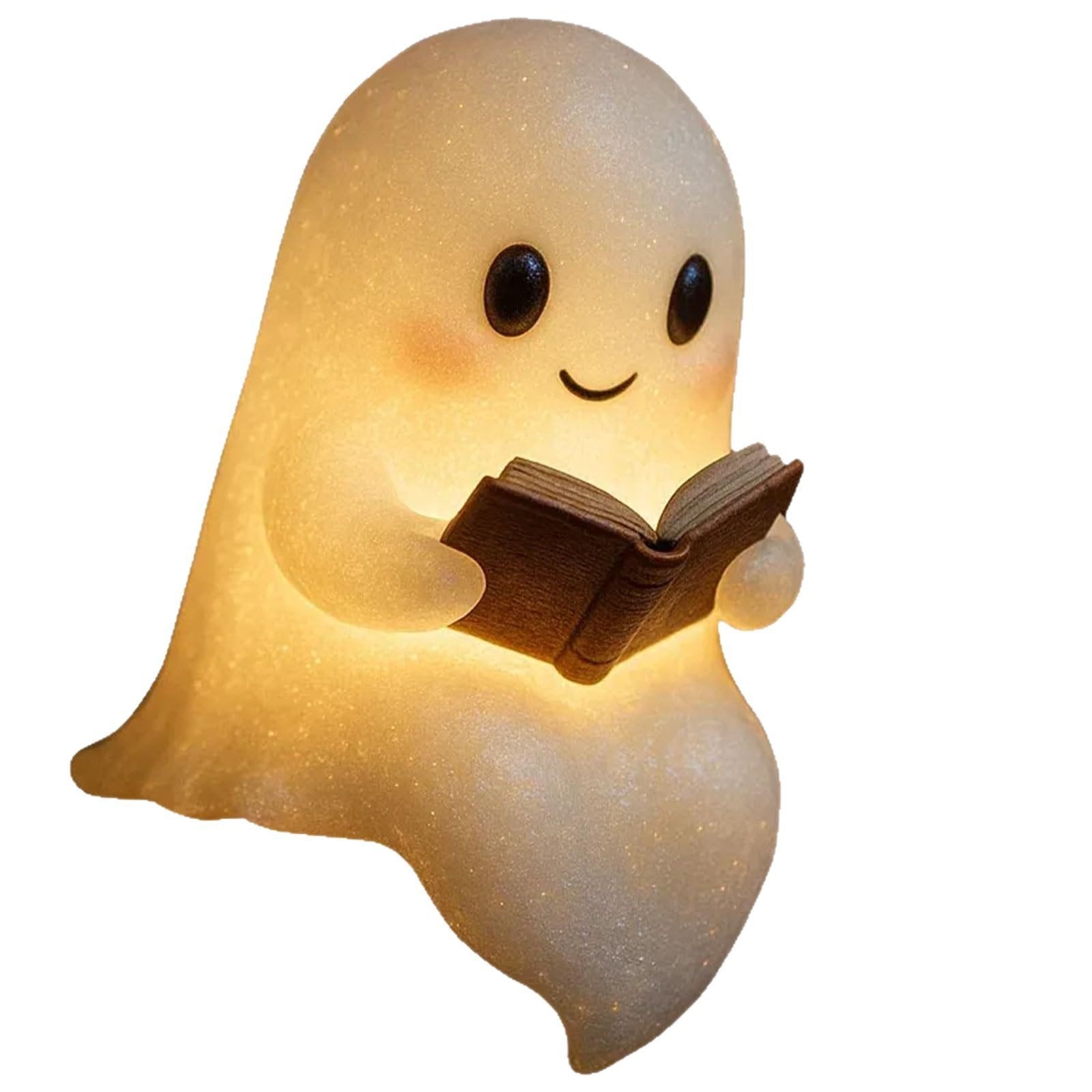 Cute LED Ghost Night Light Children's Nightlight Gift Bedside Sleep Lamp Halloween Decorations Lovely Ghost Lamp Warm Light image 4