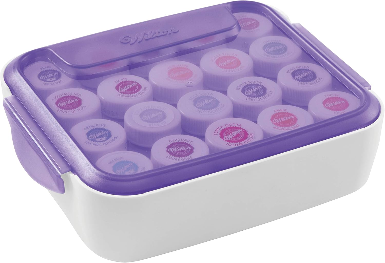 Icing Color Organizer Case - the Color Organizer Holds 20 Bottles of Colors for Cakes &amp; Cookies, Cake Decorating Supplies, White &amp; Purple image 4